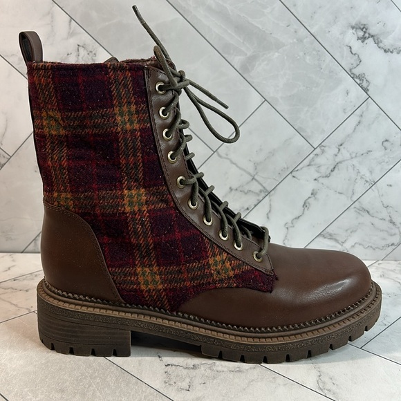 NWT Rock & Candy Max Women’s Flannel Plaid Pattern Boot  Side Zip Shoes 7M - Picture 6 of 9